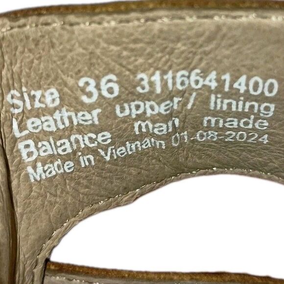 Dansko Tatiana Tan Pull Up Leather Sandals Size 36 Comfort Heel Slingback - Picture 7 of 16